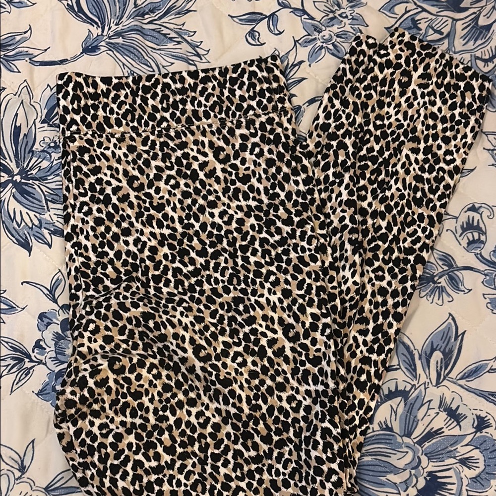 Old Navy Leopard Print Leggings - Black and Tan